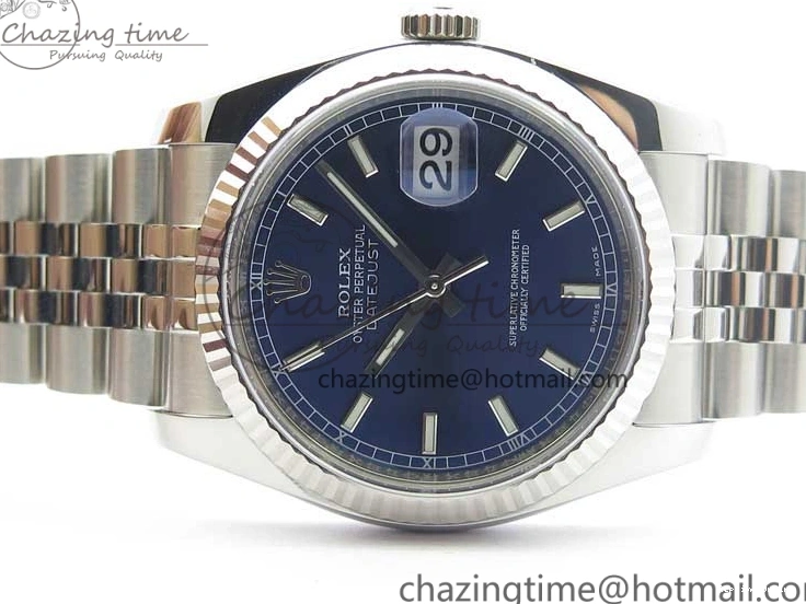 1228 DateJust 36 SS 116234 ARF 1:1 Best Edition 904L Steel Blue Dial on Jubilee Bracelet SH3135 V TravelReady 3214